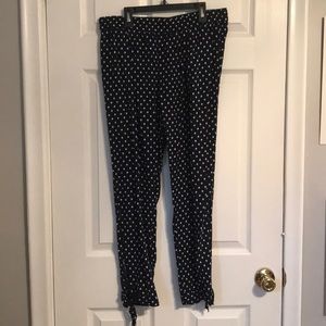 Anthropologie Diamond Pattern Tie Pants